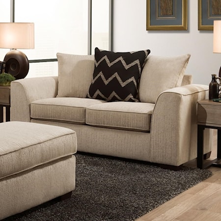 Loveseat with Pillow Back