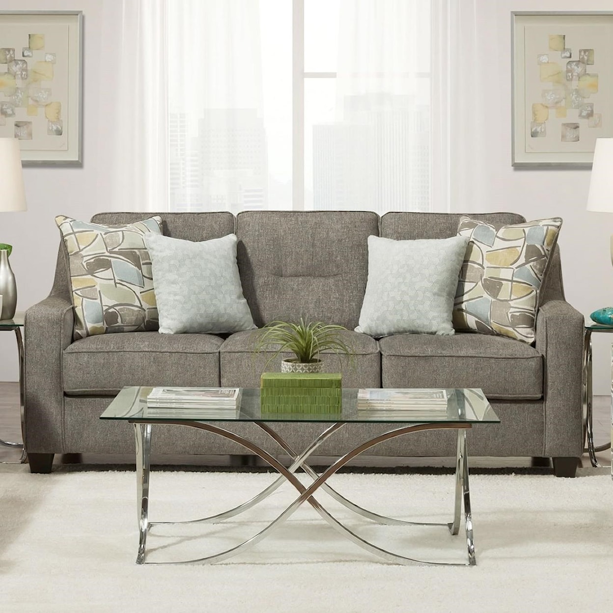 Peak Living 3450 Sofa with Track Arms