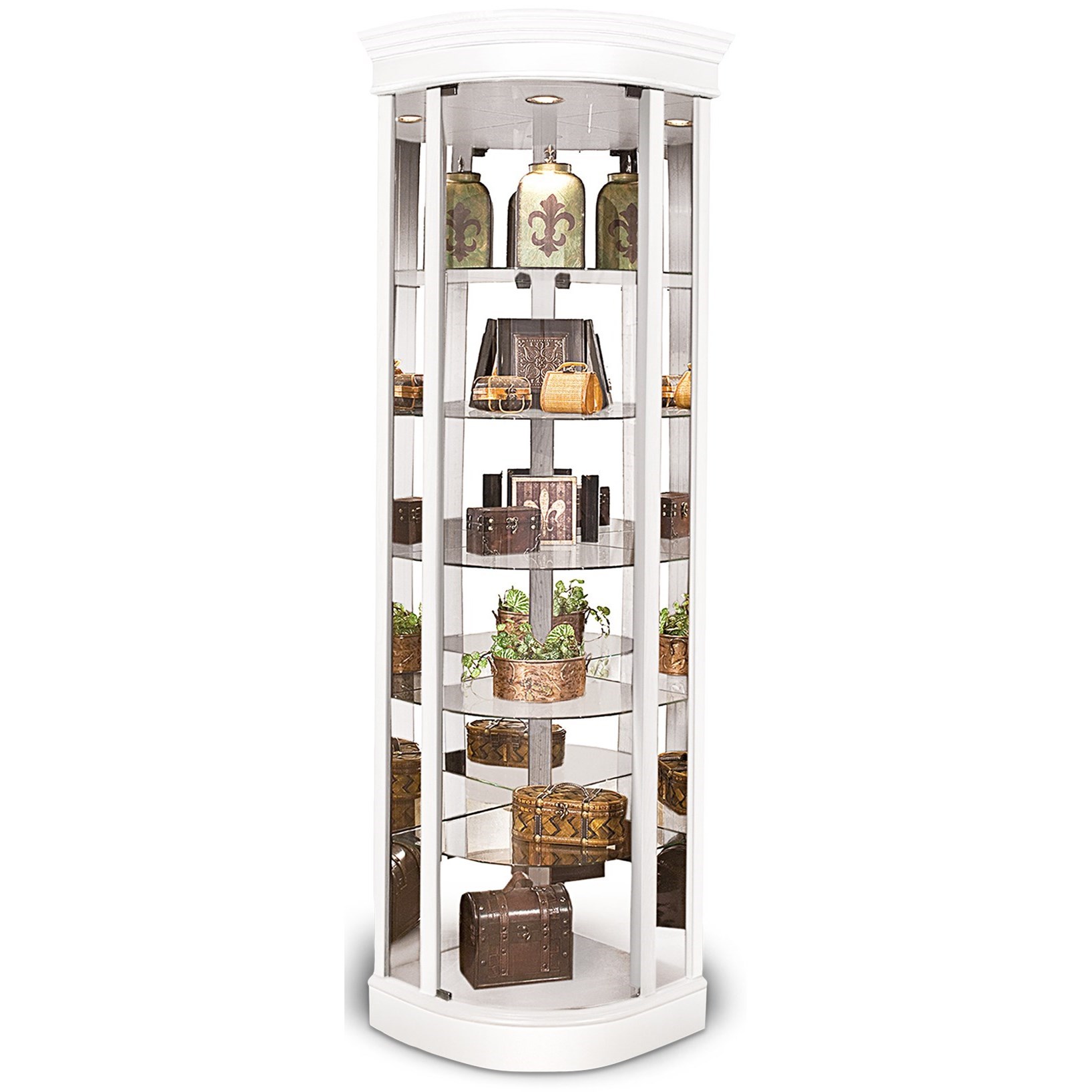 Curio sales cabinet lighting