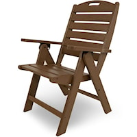 Outdoor Arm Chair with Slat Back