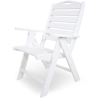 Outdoor Arm Chair with Slat Back