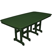Outdoor Dining Table with Slat Design