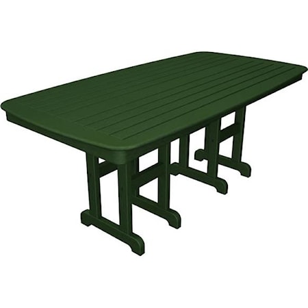 Outdoor Dining Table with Slat Design