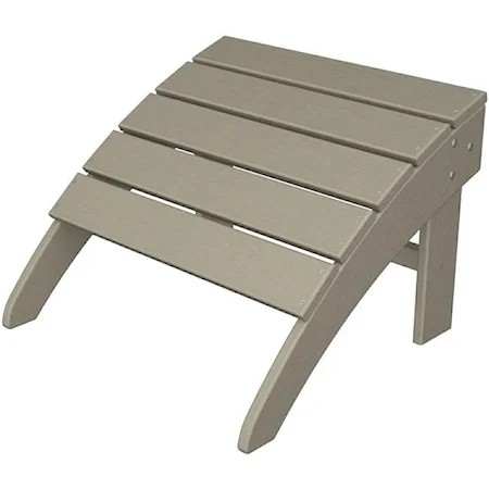 Adirondack Ottoman with Slat Design