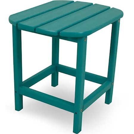 18 Inch Side Table with Slat Design