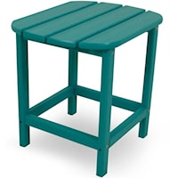 18 Inch Side Table with Slat Design