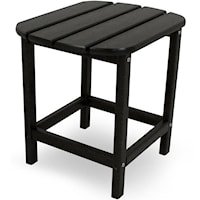 18 Inch Side Table with Slat Design