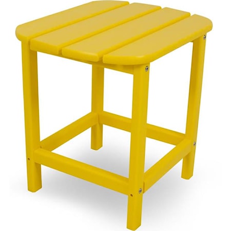 18 Inch Side Table with Slat Design