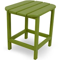 18 Inch Side Table with Slat Design