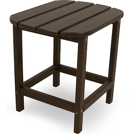 18 Inch Side Table with Slat Design