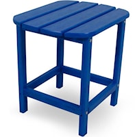 18 Inch Side Table with Slat Design