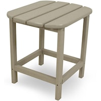 18 Inch Side Table with Slat Design