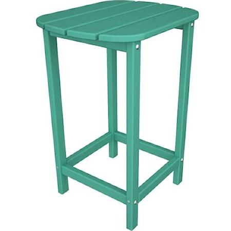 26 Inch Counter Height Side Table with Block Feet