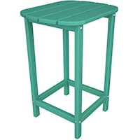 26 Inch Counter Height Side Table with Block Feet