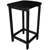 26 Inch Counter Height Side Table with Block Feet