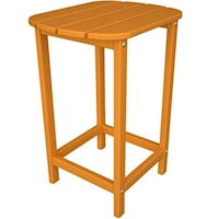 26 Inch Counter Height Side Table with Block Feet