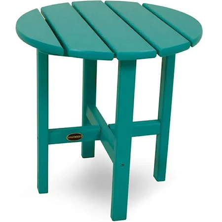 18" Side Table with Slat Design