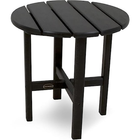 18" Side Table with Slat Design