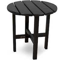 18" Side Table with Slat Design