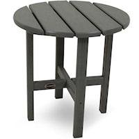 18" Side Table with Slat Design