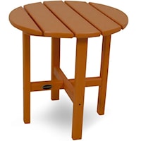 18" Side Table with Slat Design