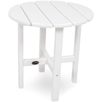 18" Side Table with Slat Design