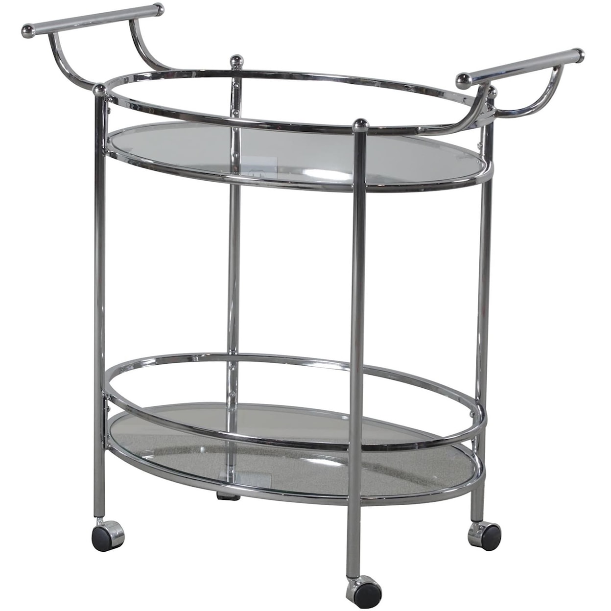 Powell Accent Furniture Chrome Service Cart