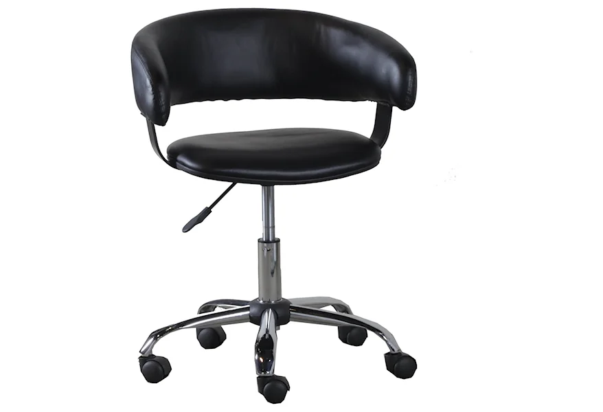 Accent Furniture Black Gas Lift Desk Chair by Powell at Lynn's Furniture & Mattress