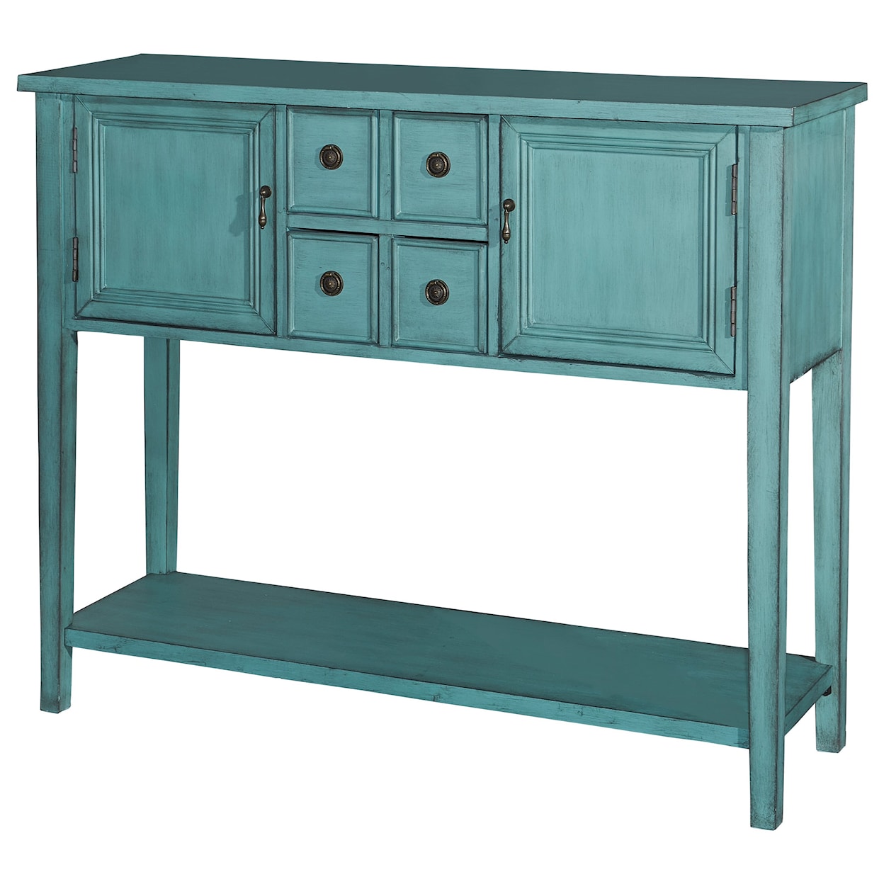 Powell Accent Furniture Duplin Blue Console