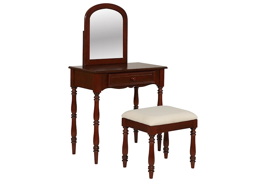 Accent Furniture Chadwick Vanity with Stool by Powell at Westrich Furniture & Appliances
