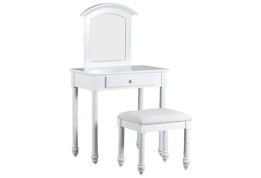 Accent Furniture Vanity with Stool by Powell at Furniture and More