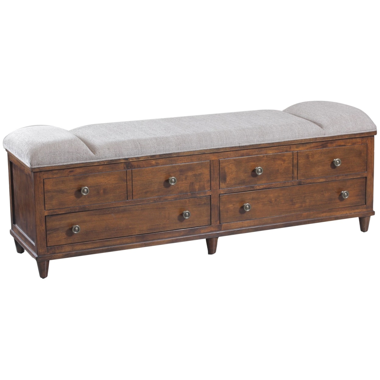 Powell Accent Furniture Brody Rustic Padded Top Storage Bench