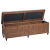 Powell Accent Furniture Brody Rustic Padded Top Storage Bench