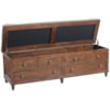 Powell Accent Furniture Brody Rustic Padded Top Storage Bench