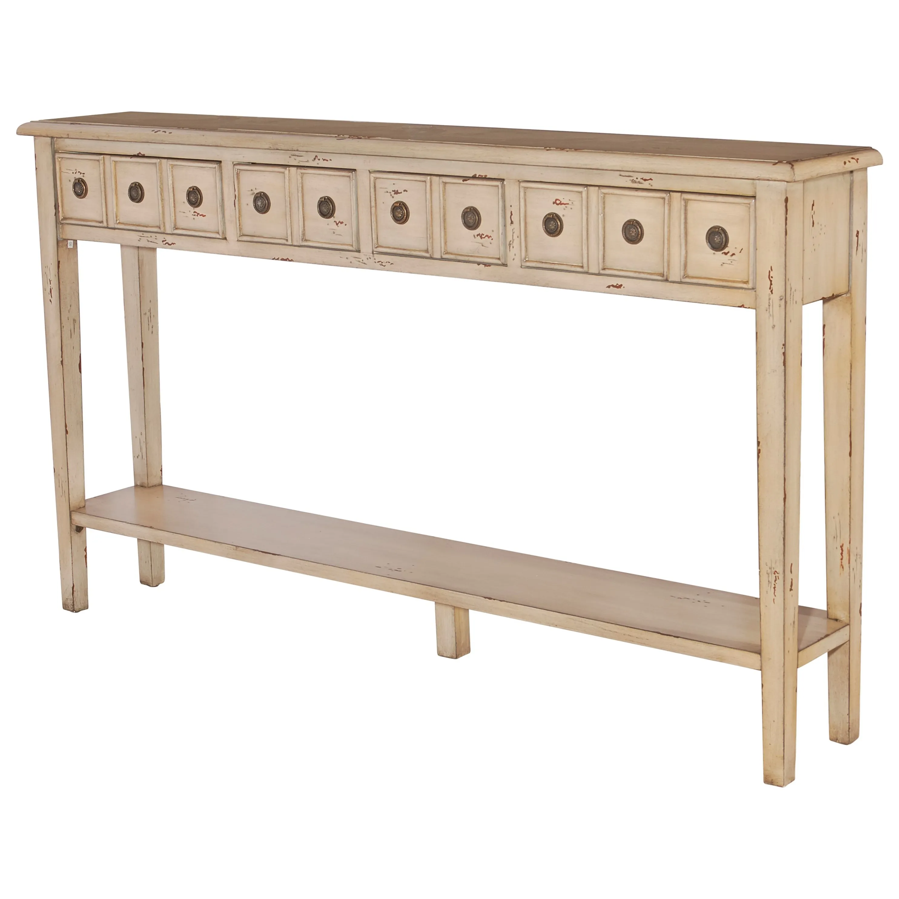 Unfinished 24" Pine Console Table With Drawer – Beveled Edge, Tapered Legs – Custom Built