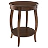 Powell Accent Tables Round Table w/ Shelf