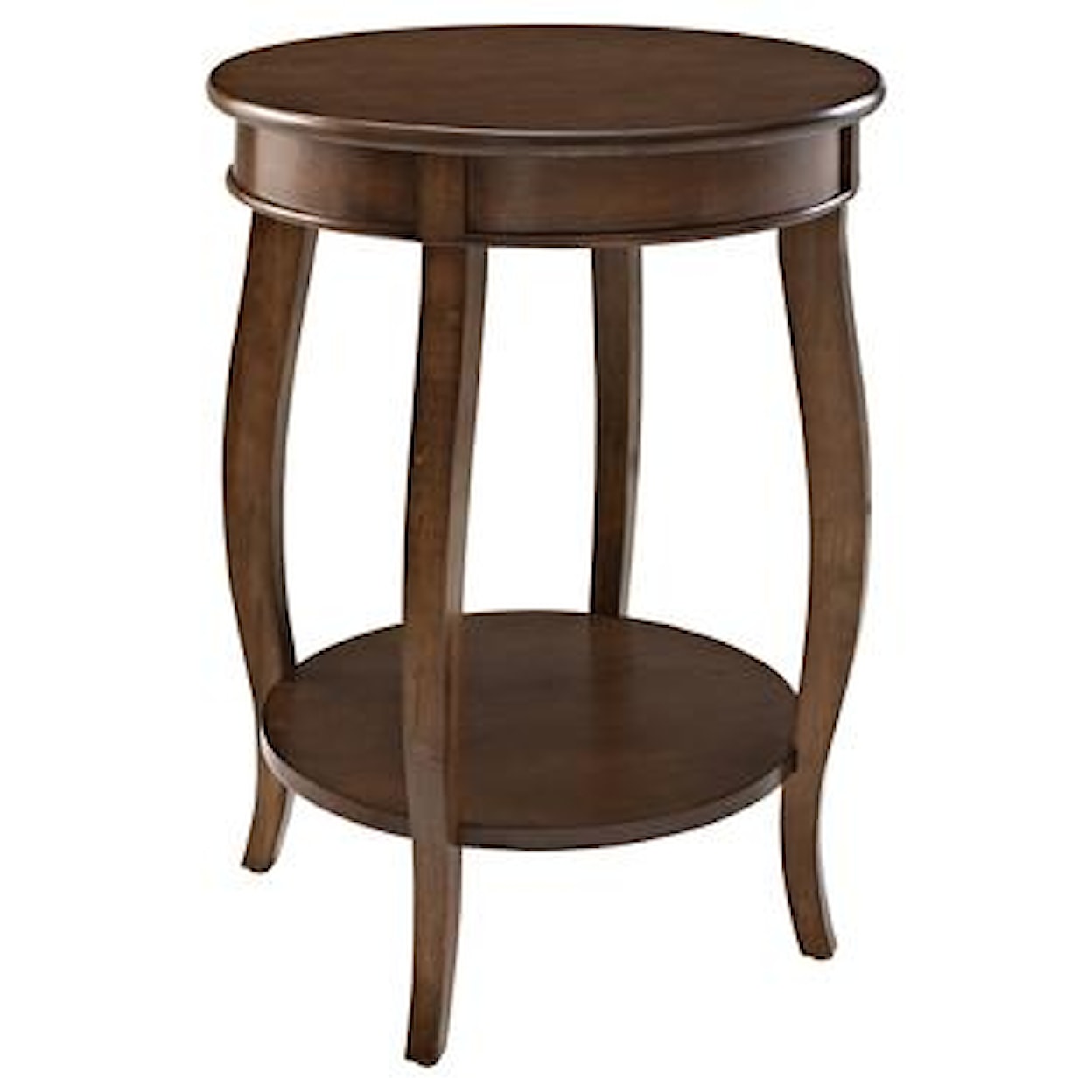 Powell Accent Tables Round Table w/ Shelf