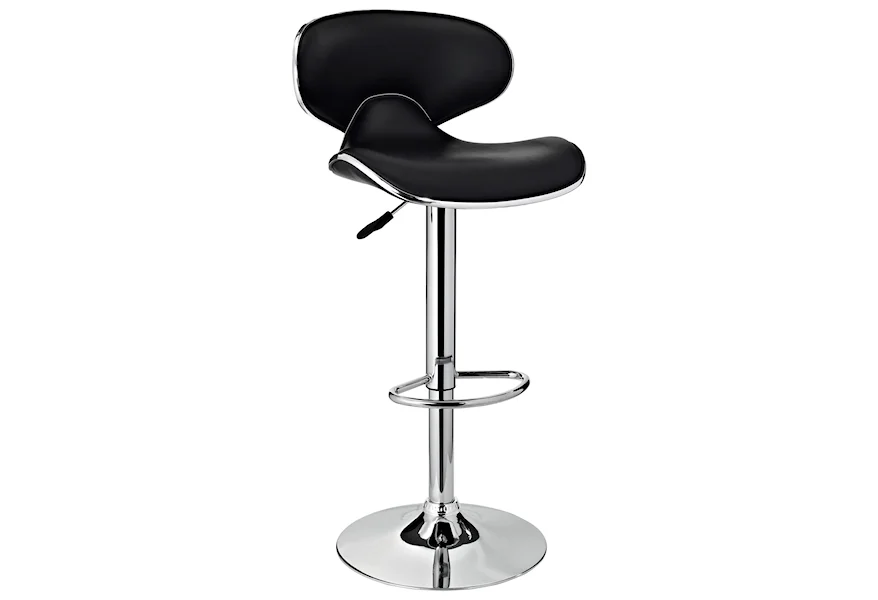 Bar Stools P Chrome and Black PU Barstool by Powell at A1 Furniture & Mattress