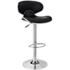 Powell Bar Stools P Chrome and Black PU Barstool