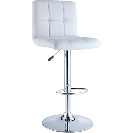 White Quilted Bar Stool
