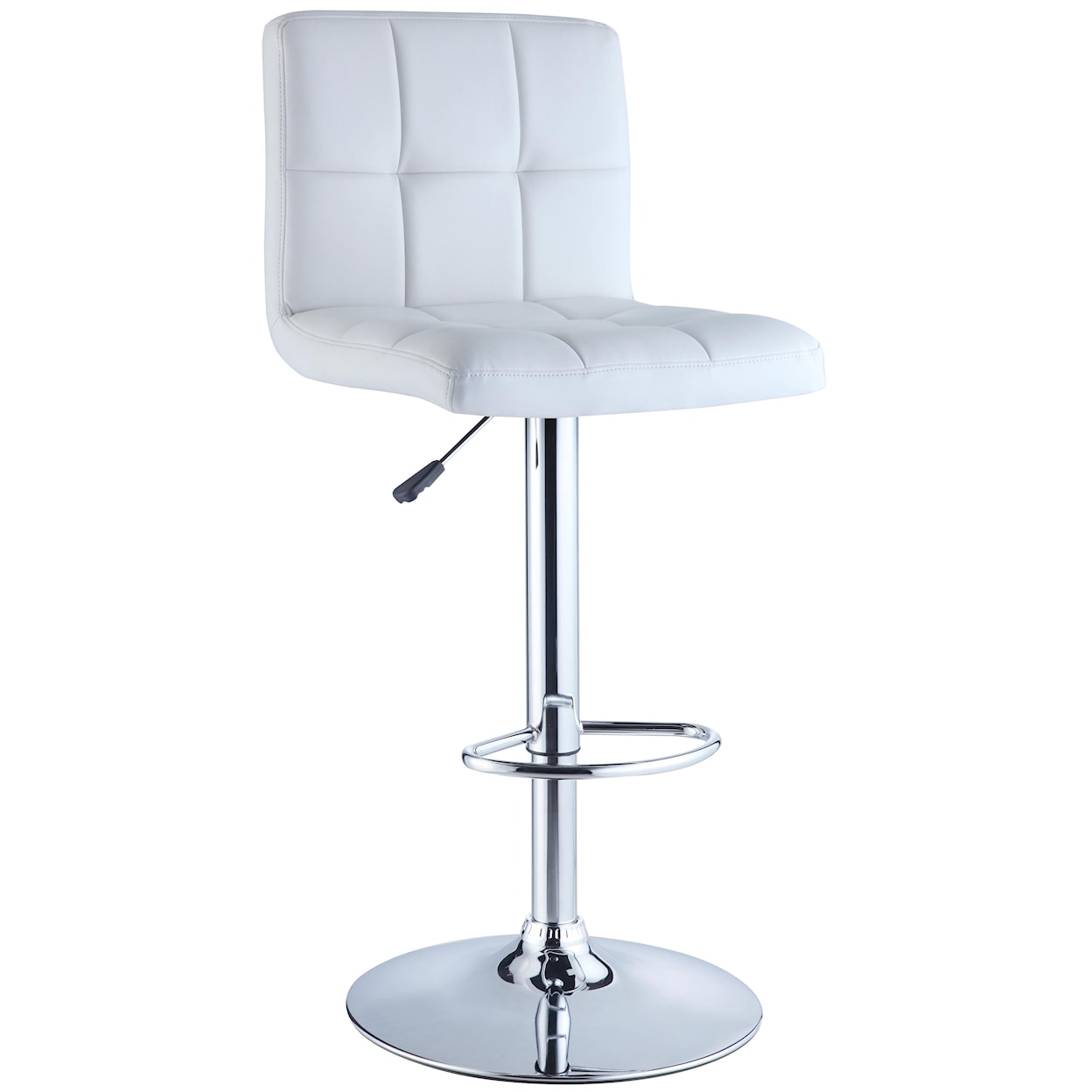 Powell Bar Stools P White Quilted Bar Stool