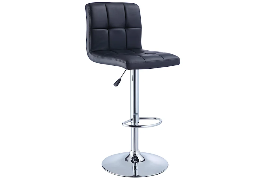 Bar Stools P Black Quilted Bar Stool by Powell at A1 Furniture & Mattress