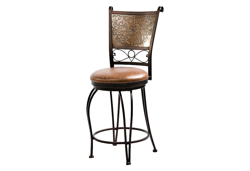 Bar Stools P 24 Inch Stamped Back Counter Stool by Powell at Westrich Furniture & Appliances