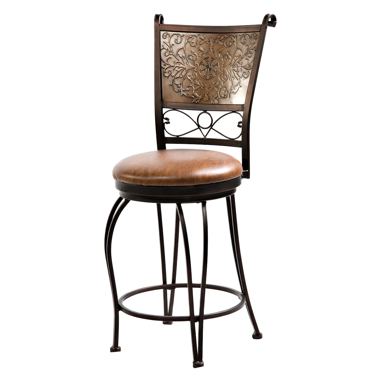 Powell Bar Stools P 24 Inch Stamped Back Counter Stool