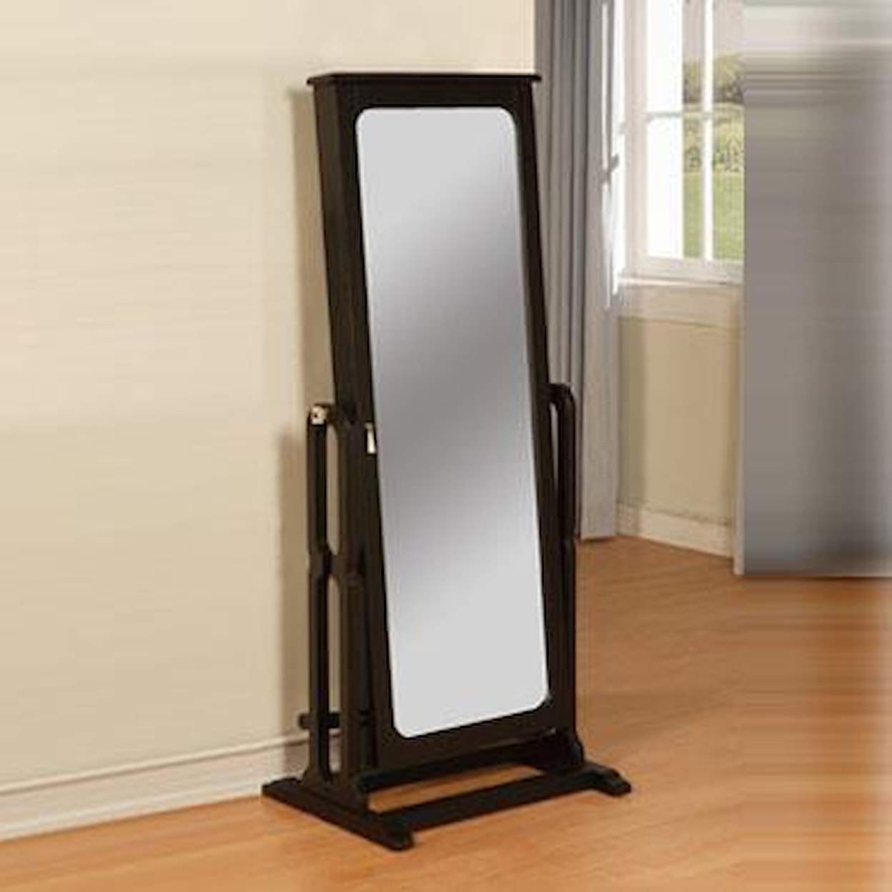 Powell Black Floor Mirror