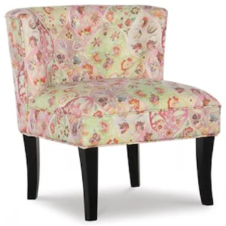 Transitional Button Tufted Accent Chair