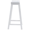 Powell Color Story White Saddle Bar Stool