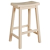 Powell Color Story White Saddle Bar Stool