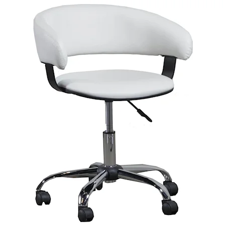 White Gas Lift Desk Chair