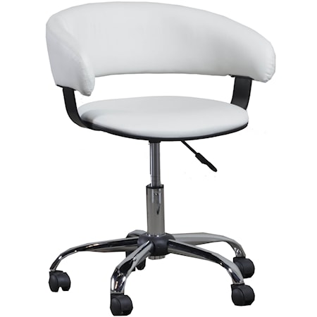 White Gas Lift Desk Chair